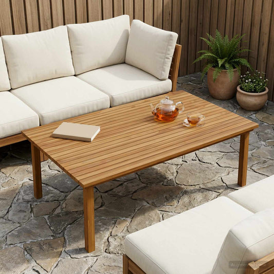 vidaXL Table Top 120 x 70 x 3.5 cm Rectangular Solid Teak Wood Natural