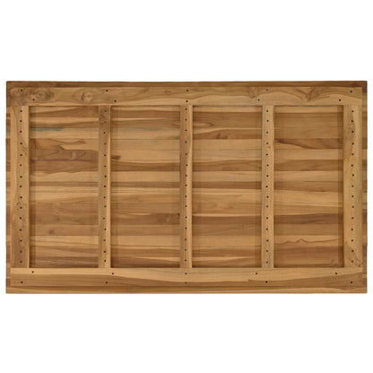 vidaXL Table Top 120 x 70 x 3.5 cm Rectangular Solid Teak Wood Natural