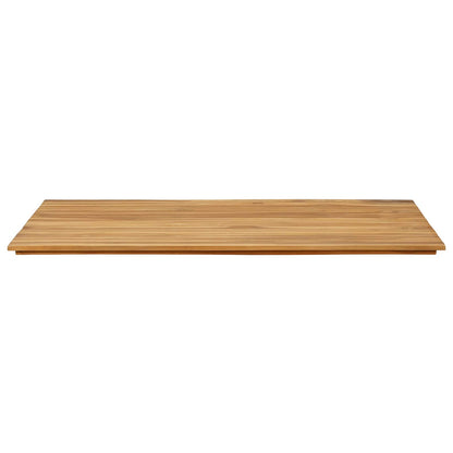 vidaXL Table Top 120 x 70 x 3.5 cm Rectangular Solid Teak Wood Natural
