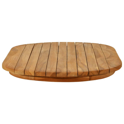 vidaXL Table Top 80 x 40 x 3.5 cm Oval Solid Teak Wood Natural