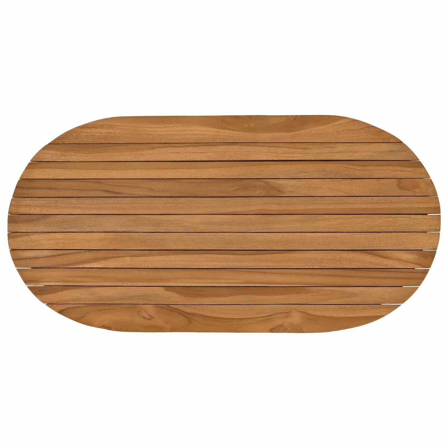 vidaXL Table Top 80 x 40 x 3.5 cm Oval Solid Teak Wood Natural