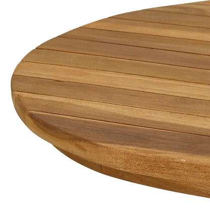 vidaXL Table Top 90 x 45 x 3.5 cm Oval Solid Teak Wood Natural