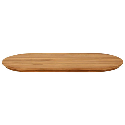 vidaXL Table Top 90 x 45 x 3.5 cm Oval Solid Teak Wood Natural