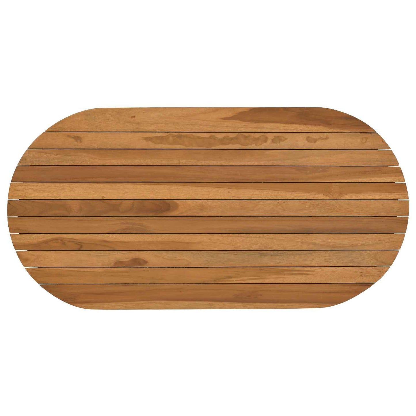 vidaXL Table Top 90 x 45 x 3.5 cm Oval Solid Teak Wood Natural