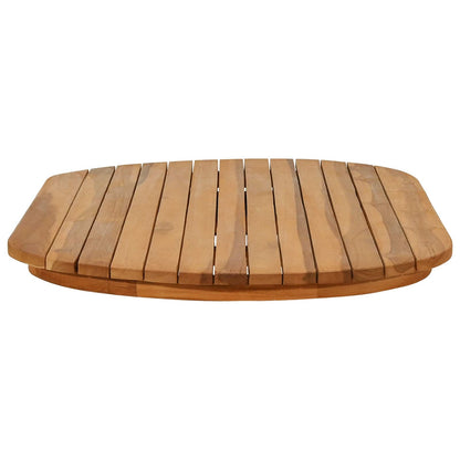 vidaXL Table Top 100 x 50 x 3.5 cm Oval Solid Teak Wood Natural