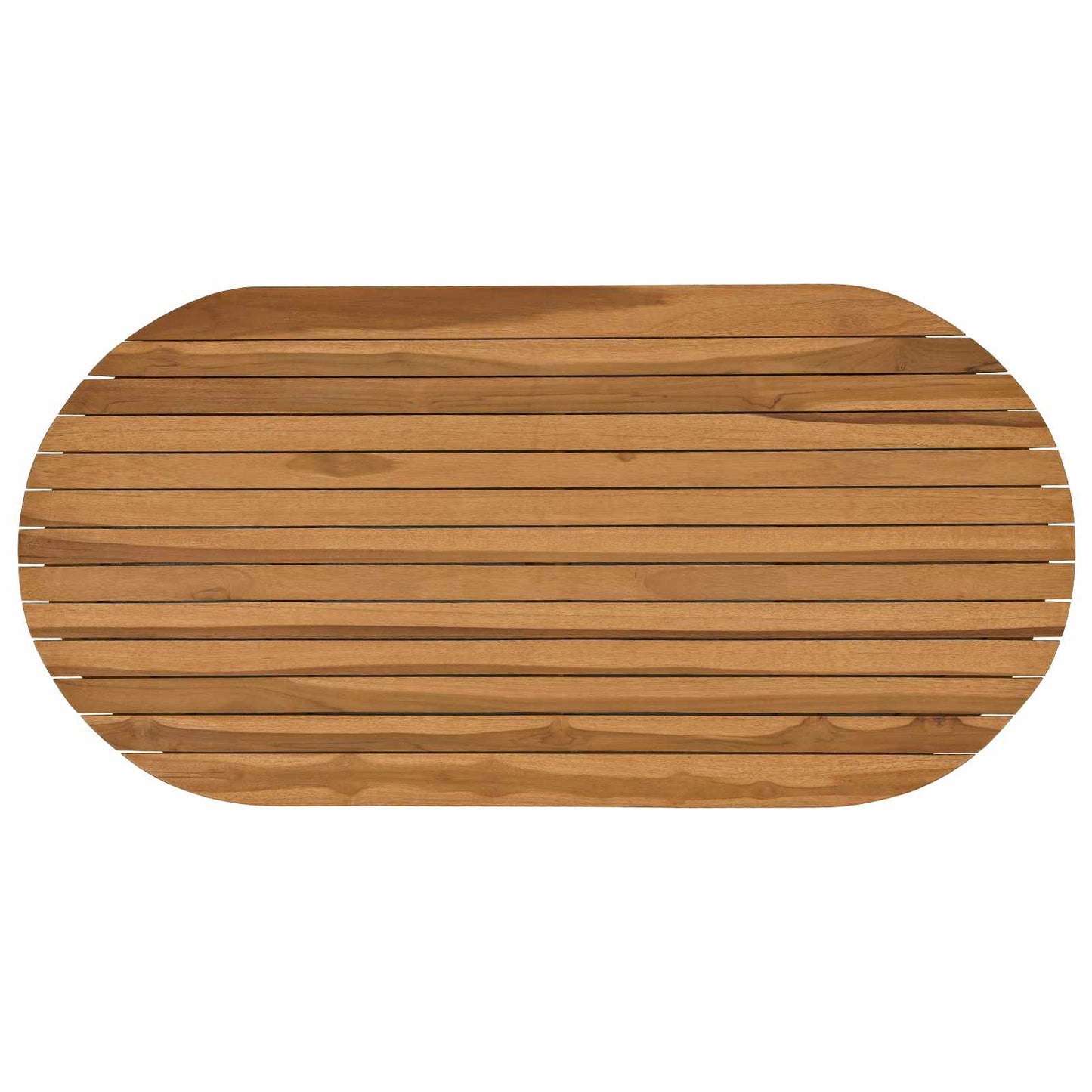 vidaXL Table Top 100 x 50 x 3.5 cm Oval Solid Teak Wood Natural