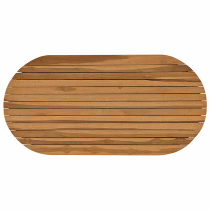 vidaXL Table Top 100 x 50 x 3.5 cm Oval Solid Teak Wood Natural