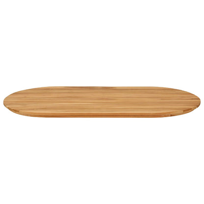 vidaXL Table Top 110 x 55 x 3.5 cm Oval Solid Teak Wood Natural