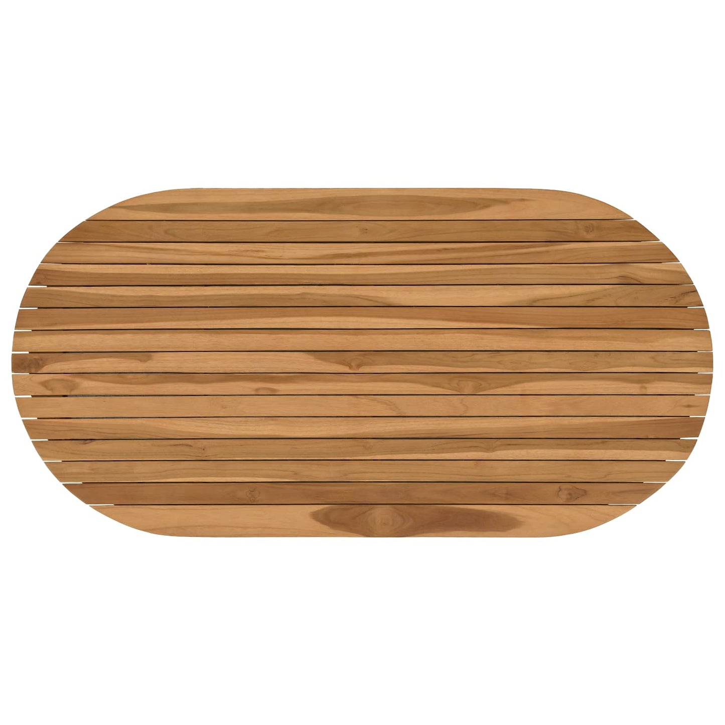 vidaXL Table Top 110 x 55 x 3.5 cm Oval Solid Teak Wood Natural
