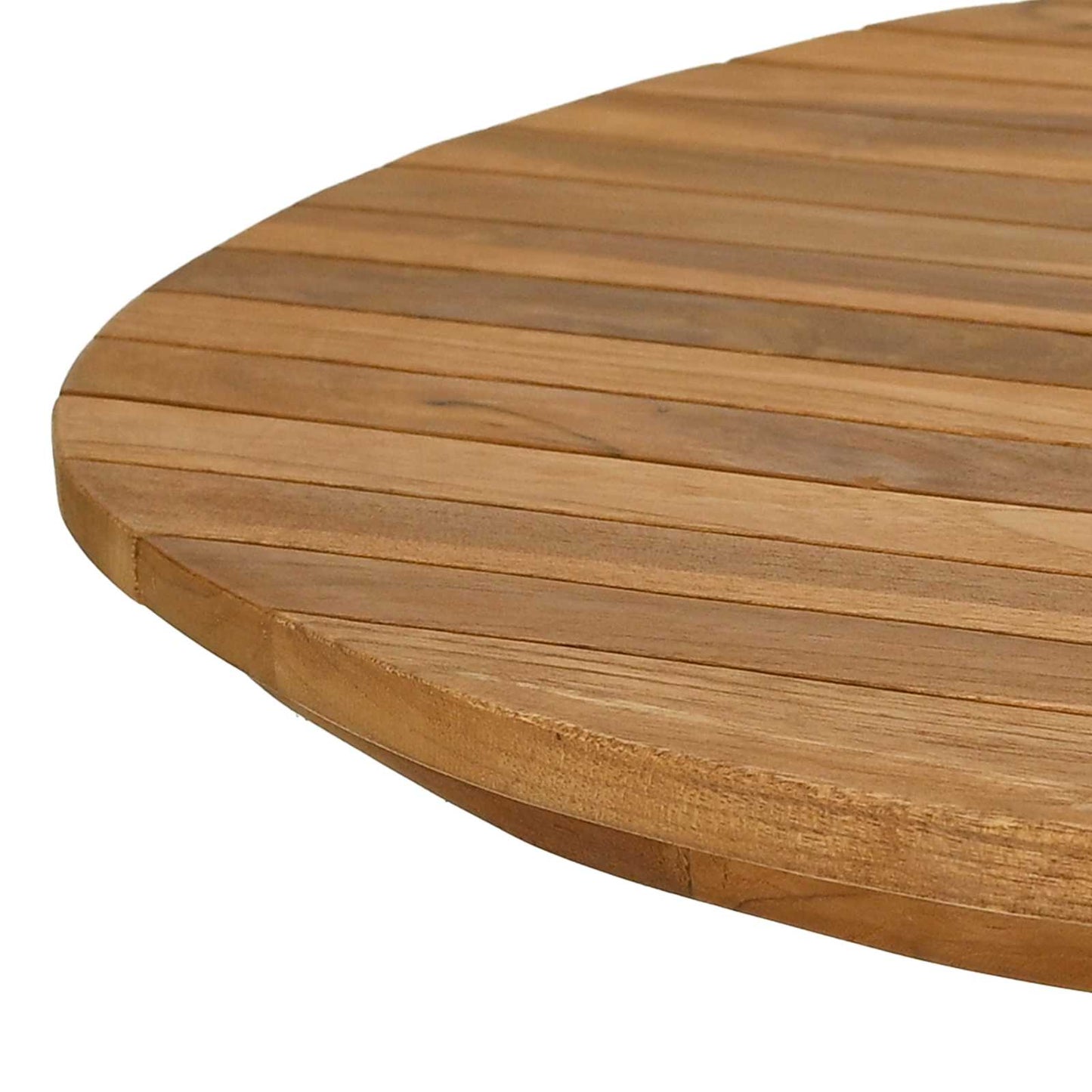 vidaXL Table Top 120 x 70 x 3.5 cm Oval Solid Teak Wood Natural