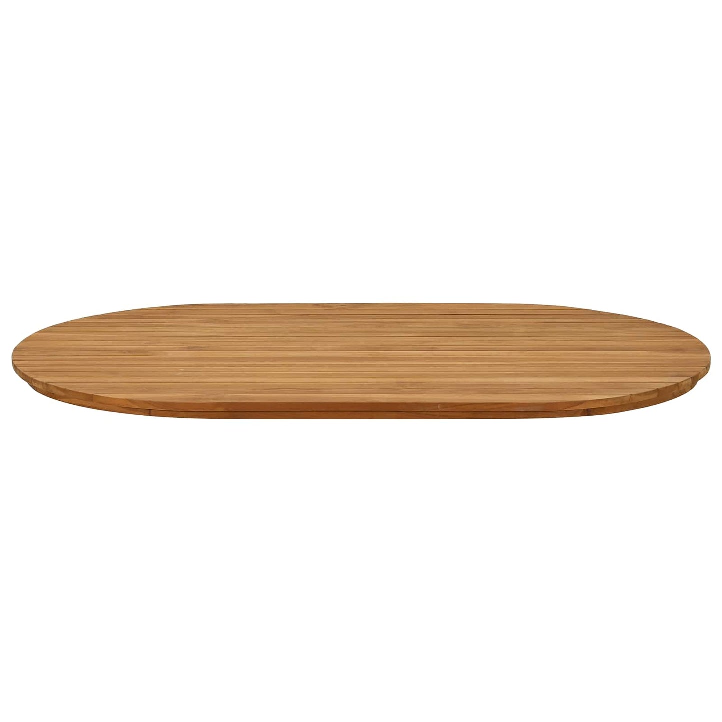 vidaXL Table Top 120 x 70 x 3.5 cm Oval Solid Teak Wood Natural