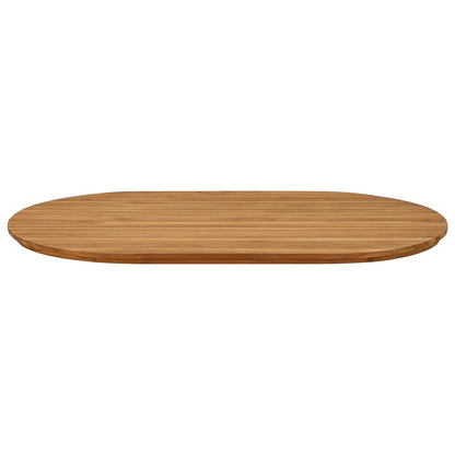 vidaXL Table Top 120 x 70 x 3.5 cm Oval Solid Teak Wood Natural