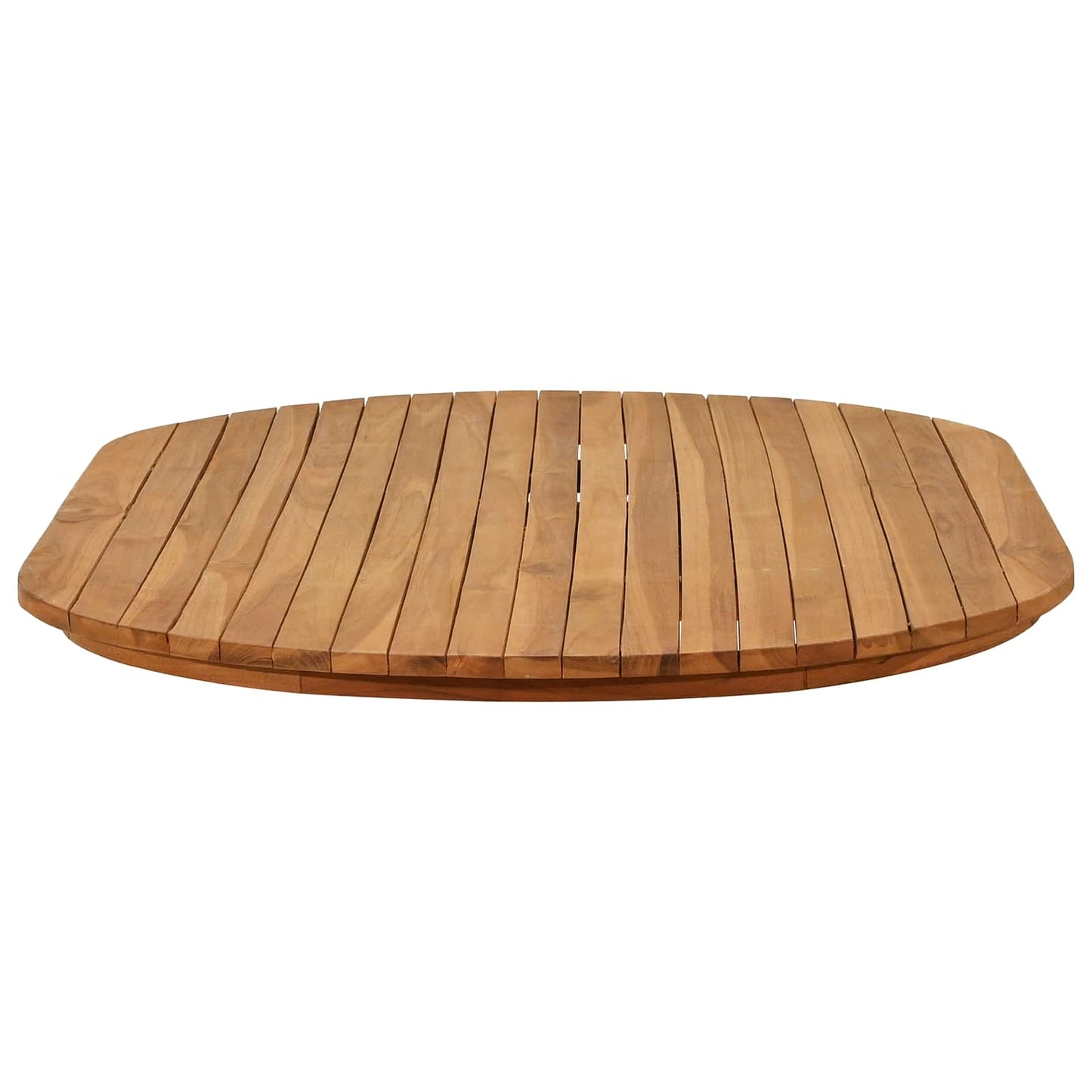vidaXL Table Top 120 x 70 x 3.5 cm Oval Solid Teak Wood Natural