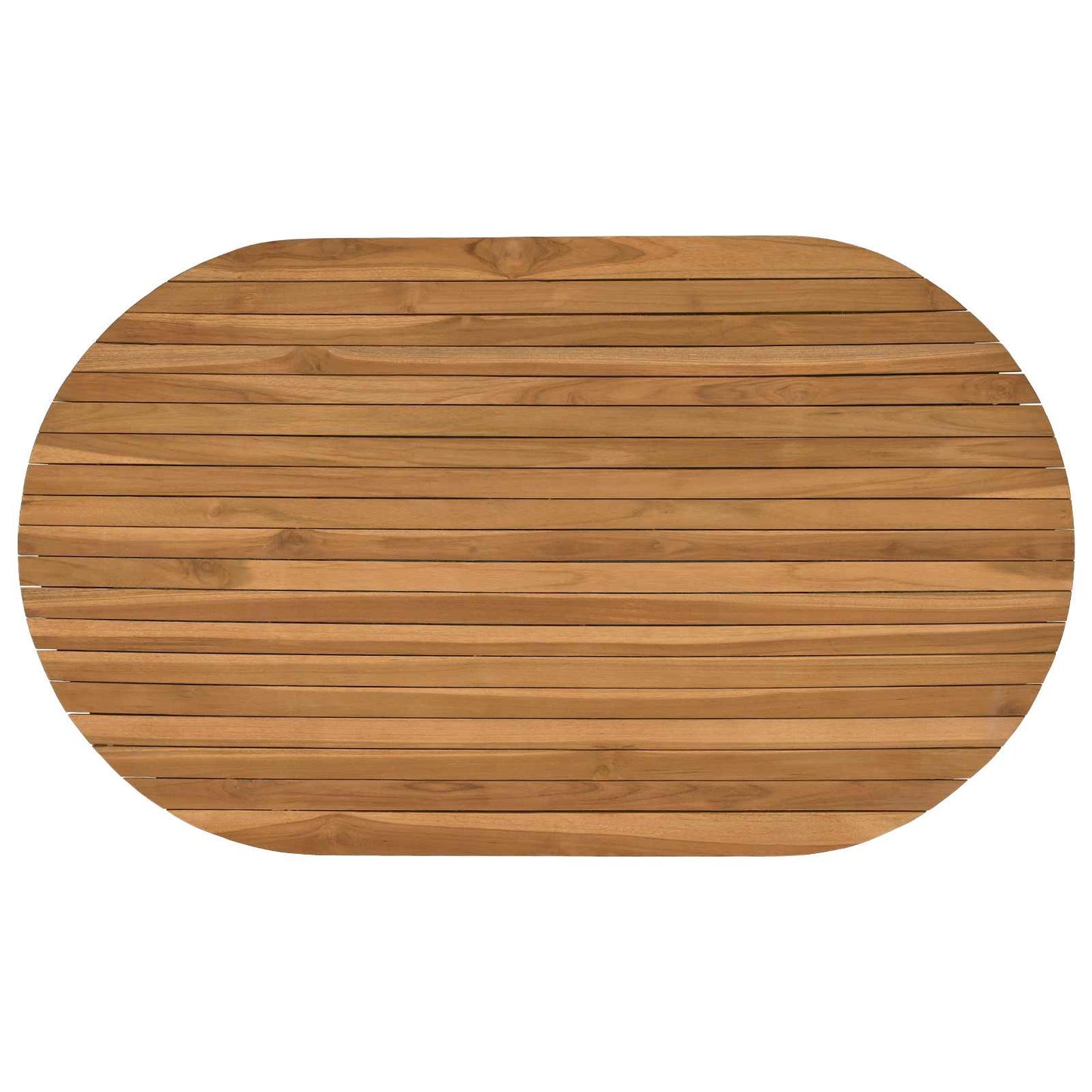 vidaXL Table Top 120 x 70 x 3.5 cm Oval Solid Teak Wood Natural