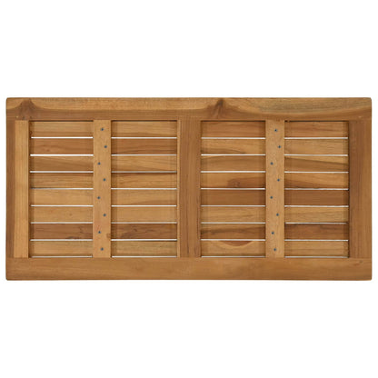 vidaXL Table Top Rectangular Solid Teak Wood Natural