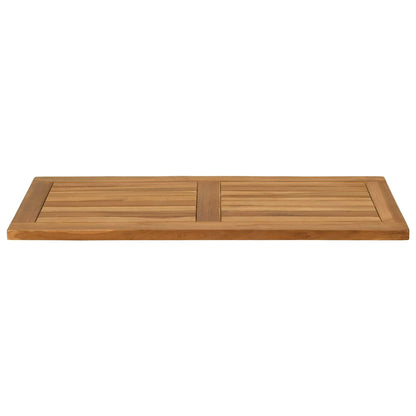 vidaXL Table Top Rectangular Solid Teak Wood Natural