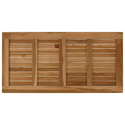 vidaXL Table Top Rectangular Solid Teak Wood Natural