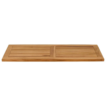 vidaXL Table Top Rectangular Solid Teak Wood Natural