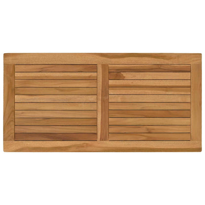 vidaXL Table Top Rectangular Solid Teak Wood Natural