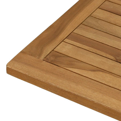 vidaXL Table Top Rectangular Solid Teak Wood Natural