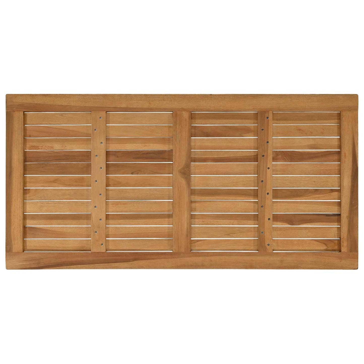 vidaXL Table Top Rectangular Solid Teak Wood Natural
