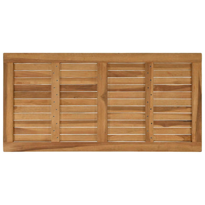 vidaXL Table Top Rectangular Solid Teak Wood Natural