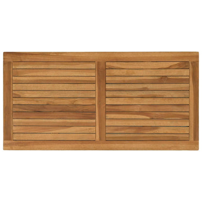 vidaXL Table Top Rectangular Solid Teak Wood Natural