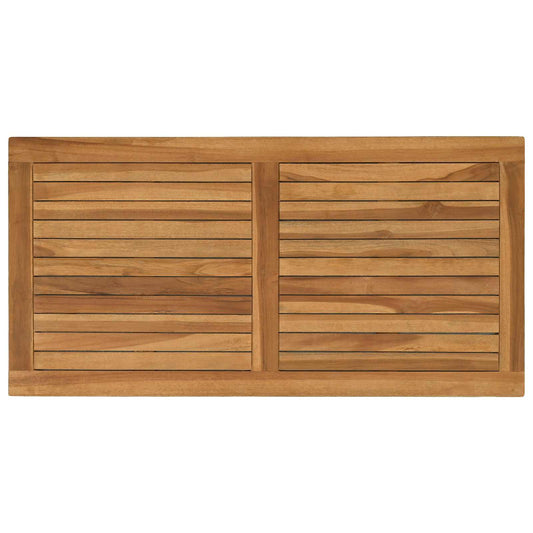 vidaXL Table Top Rectangular Solid Teak Wood Natural
