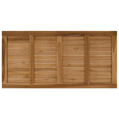 vidaXL Table Top Rectangular Solid Teak Wood Natural