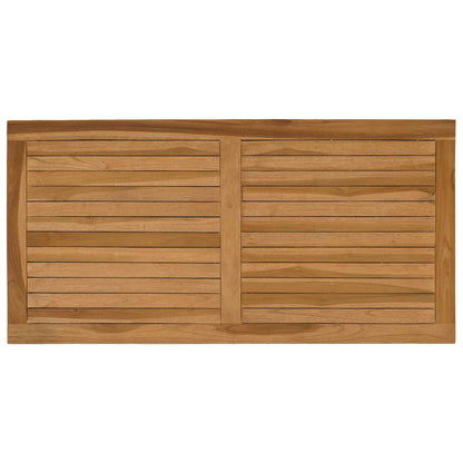 vidaXL Table Top Rectangular Solid Teak Wood Natural