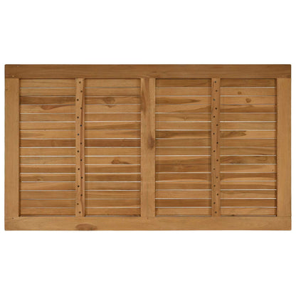 vidaXL Table Top Rectangular Solid Teak Wood Natural