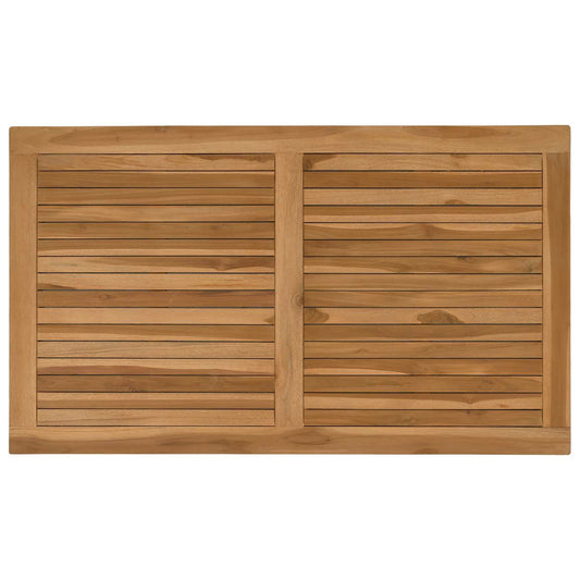 vidaXL Table Top Rectangular Solid Teak Wood Natural
