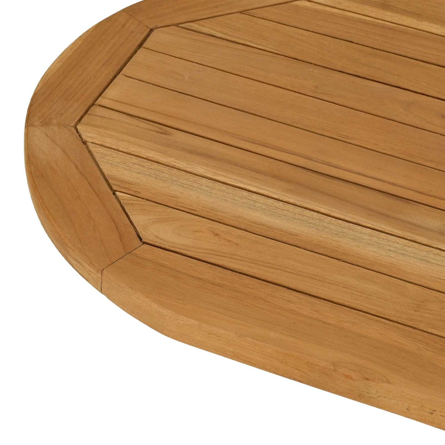 vidaXL Table Top 80 x 40 x 2.5 cm Oval Solid Teak Wood Natural