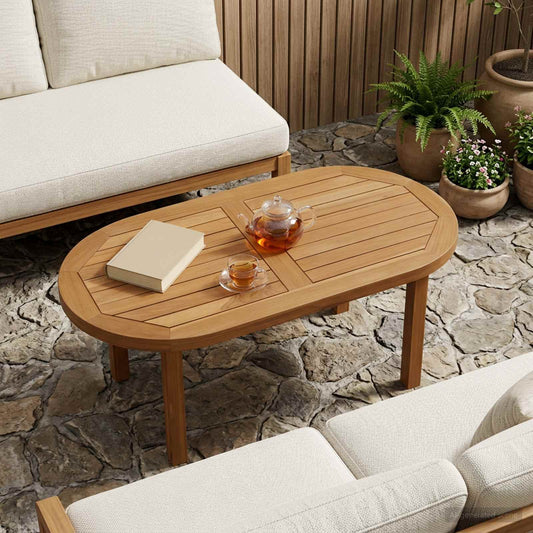 vidaXL Table Top 80 x 40 x 2.5 cm Oval Solid Teak Wood Natural