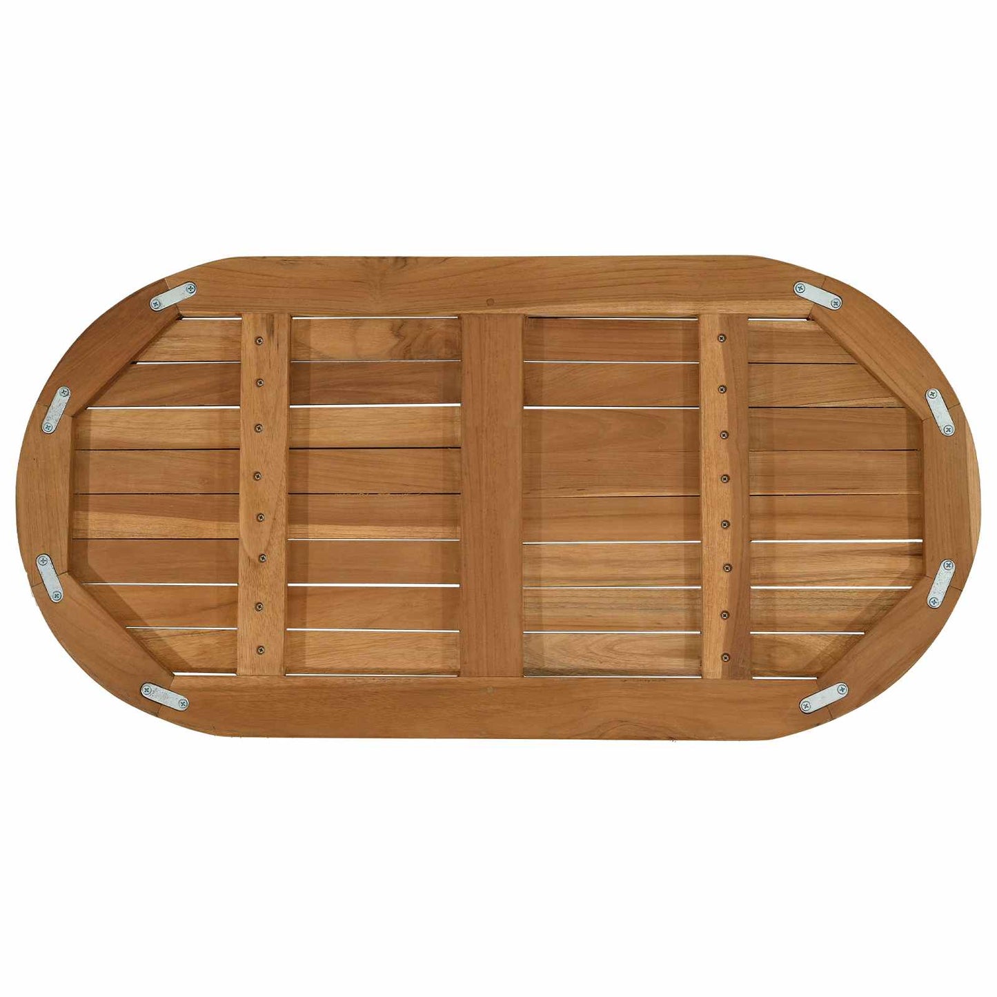 vidaXL Table Top 80 x 40 x 2.5 cm Oval Solid Teak Wood Natural