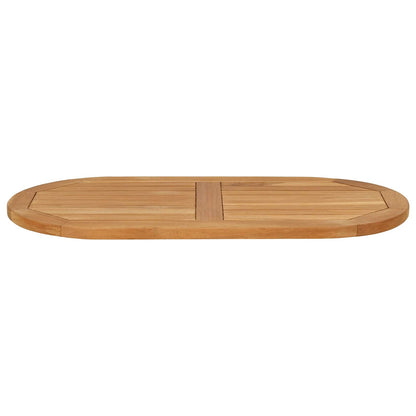 vidaXL Table Top 80 x 40 x 2.5 cm Oval Solid Teak Wood Natural