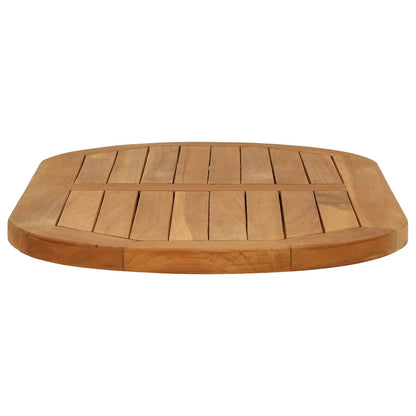 vidaXL Table Top 80 x 40 x 2.5 cm Oval Solid Teak Wood Natural