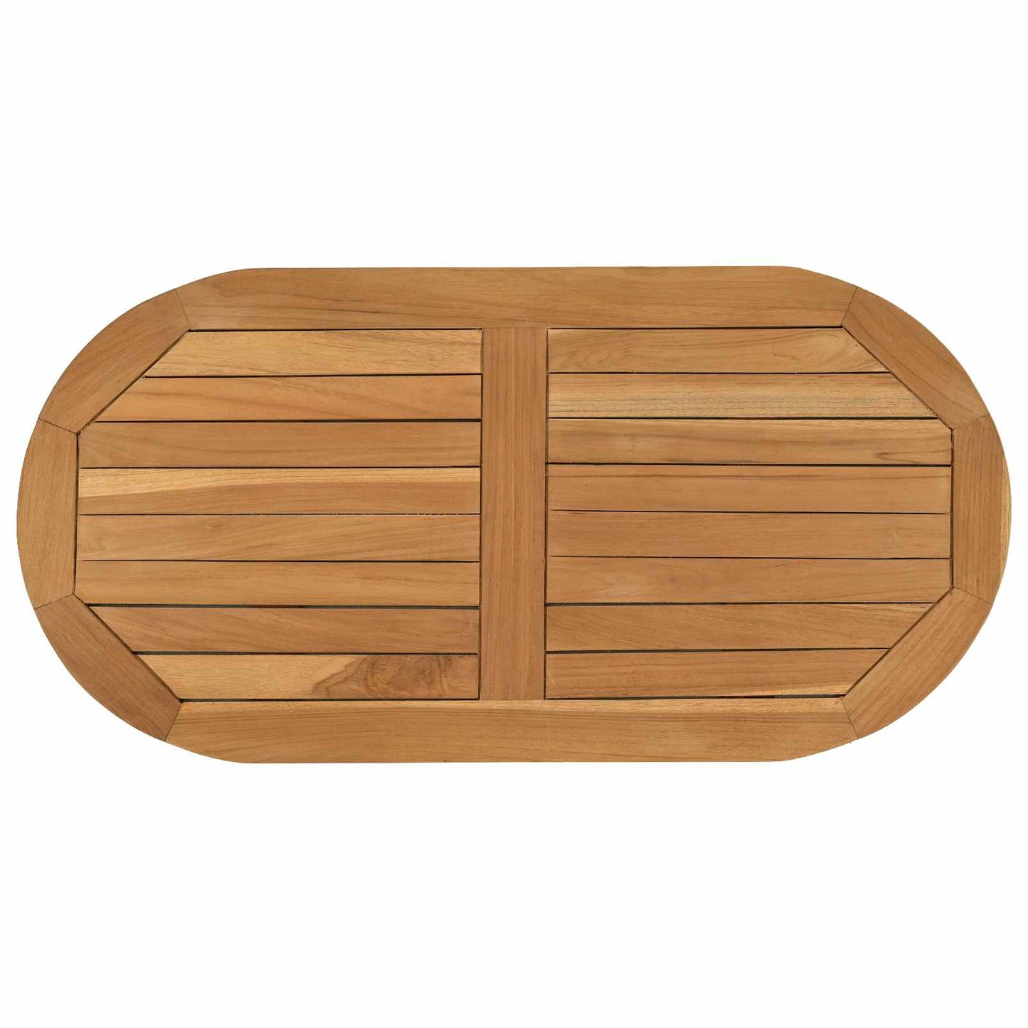 vidaXL Table Top 80 x 40 x 2.5 cm Oval Solid Teak Wood Natural