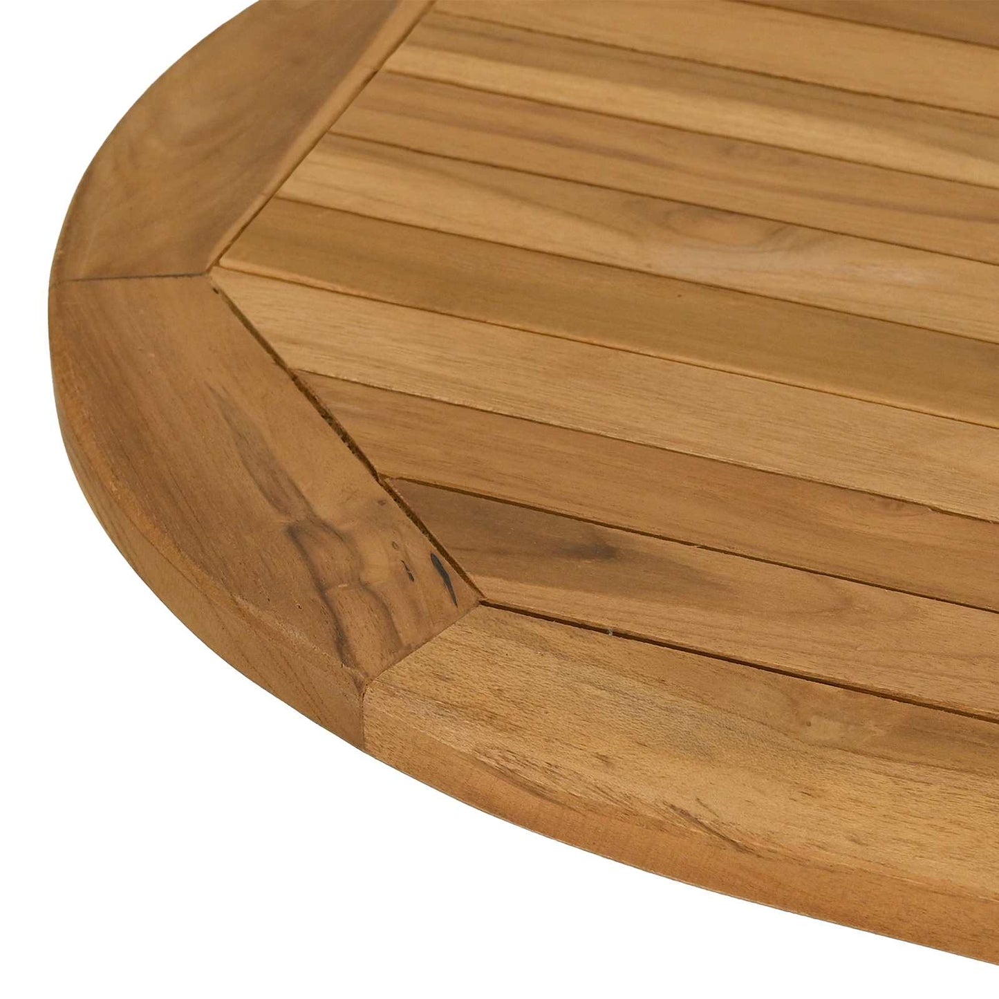 vidaXL Table Top Oval Solid Teak Wood Natural