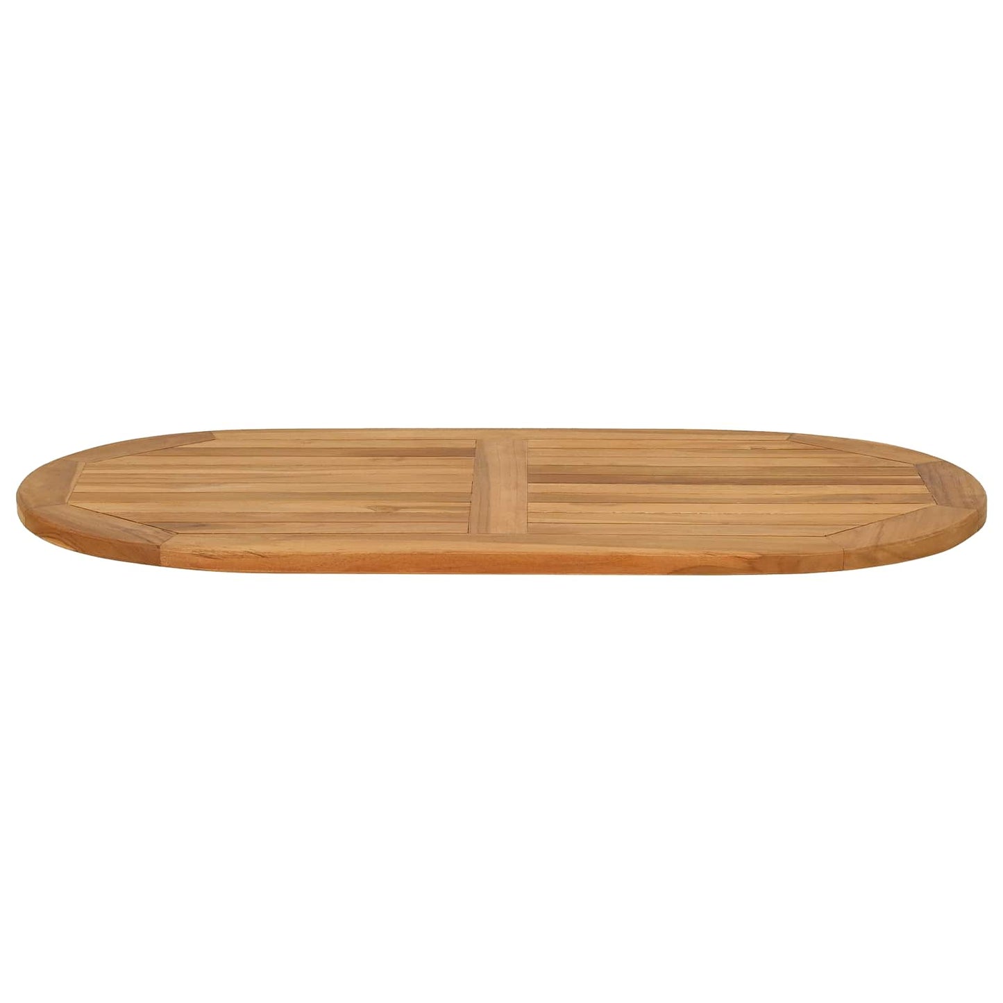vidaXL Table Top Oval Solid Teak Wood Natural