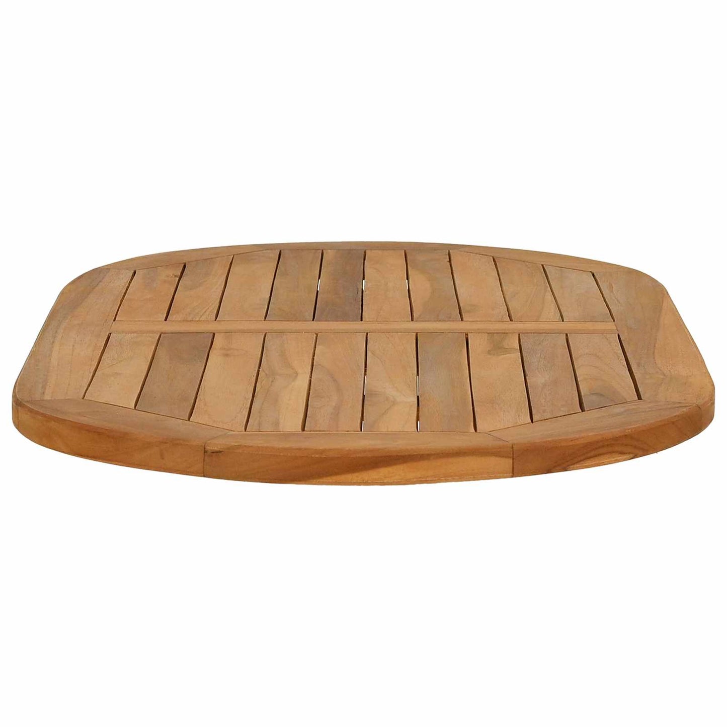 vidaXL Table Top Oval Solid Teak Wood Natural