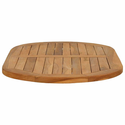 vidaXL Table Top Oval Solid Teak Wood Natural
