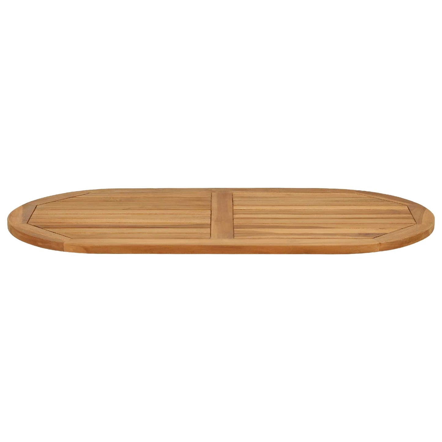 vidaXL Table Top Oval Solid Teak Wood Natural