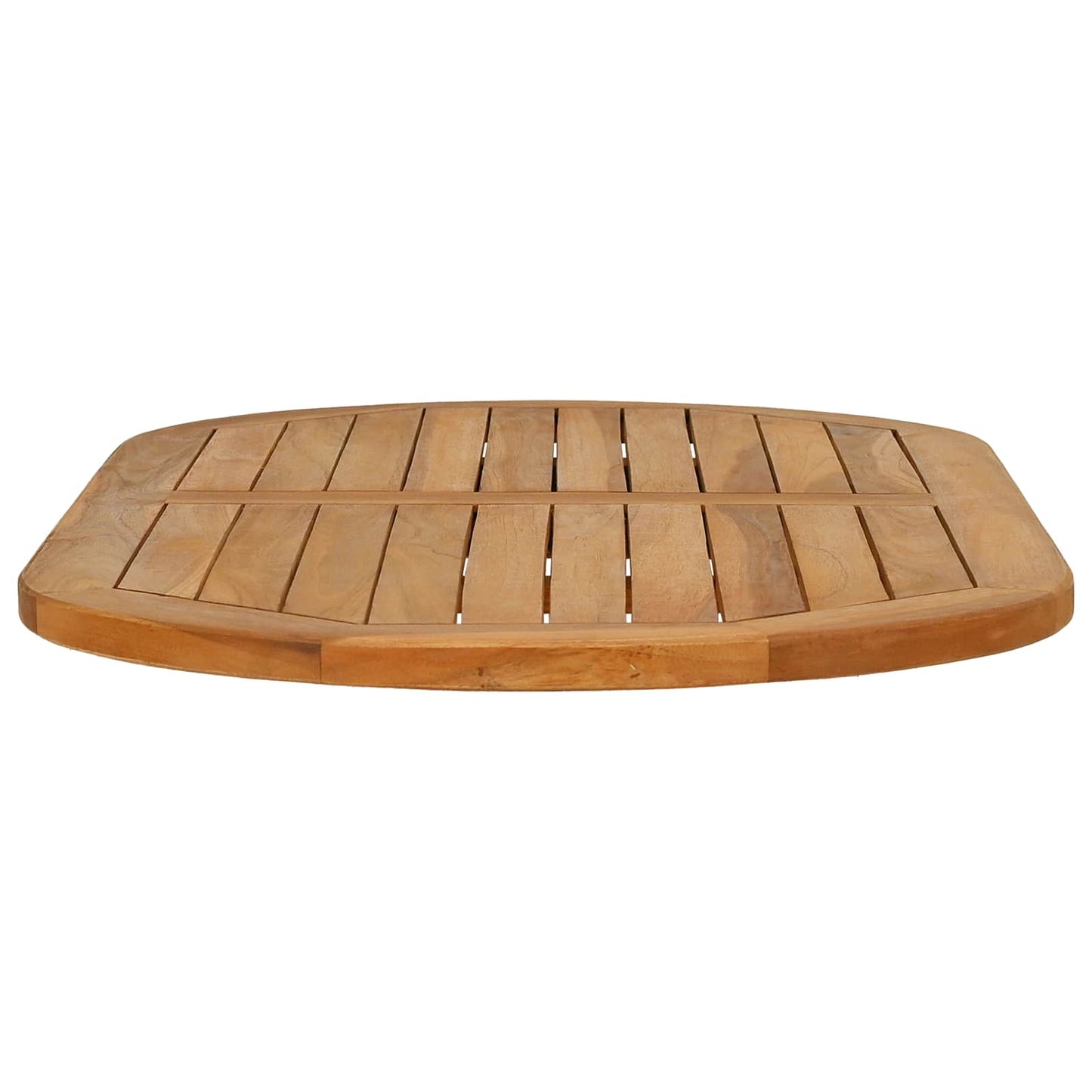 vidaXL Table Top Oval Solid Teak Wood Natural