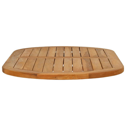 vidaXL Table Top Oval Solid Teak Wood Natural
