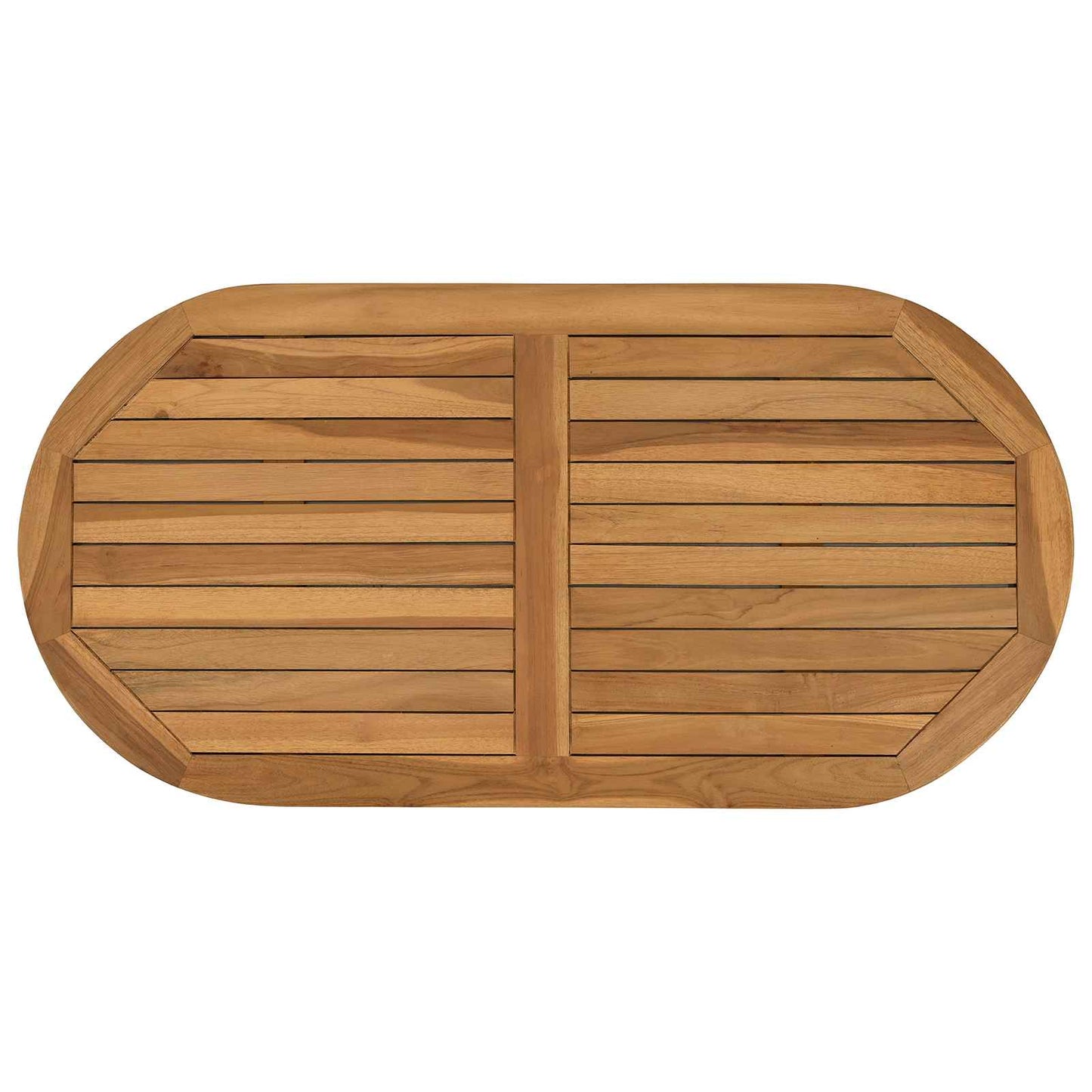 vidaXL Table Top Oval Solid Teak Wood Natural
