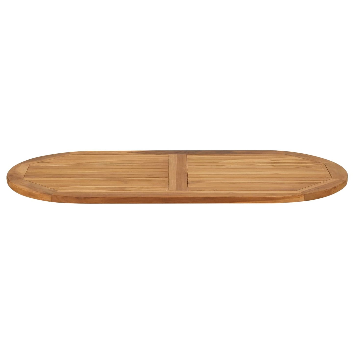 vidaXL Table Top Oval Solid Teak Wood Natural