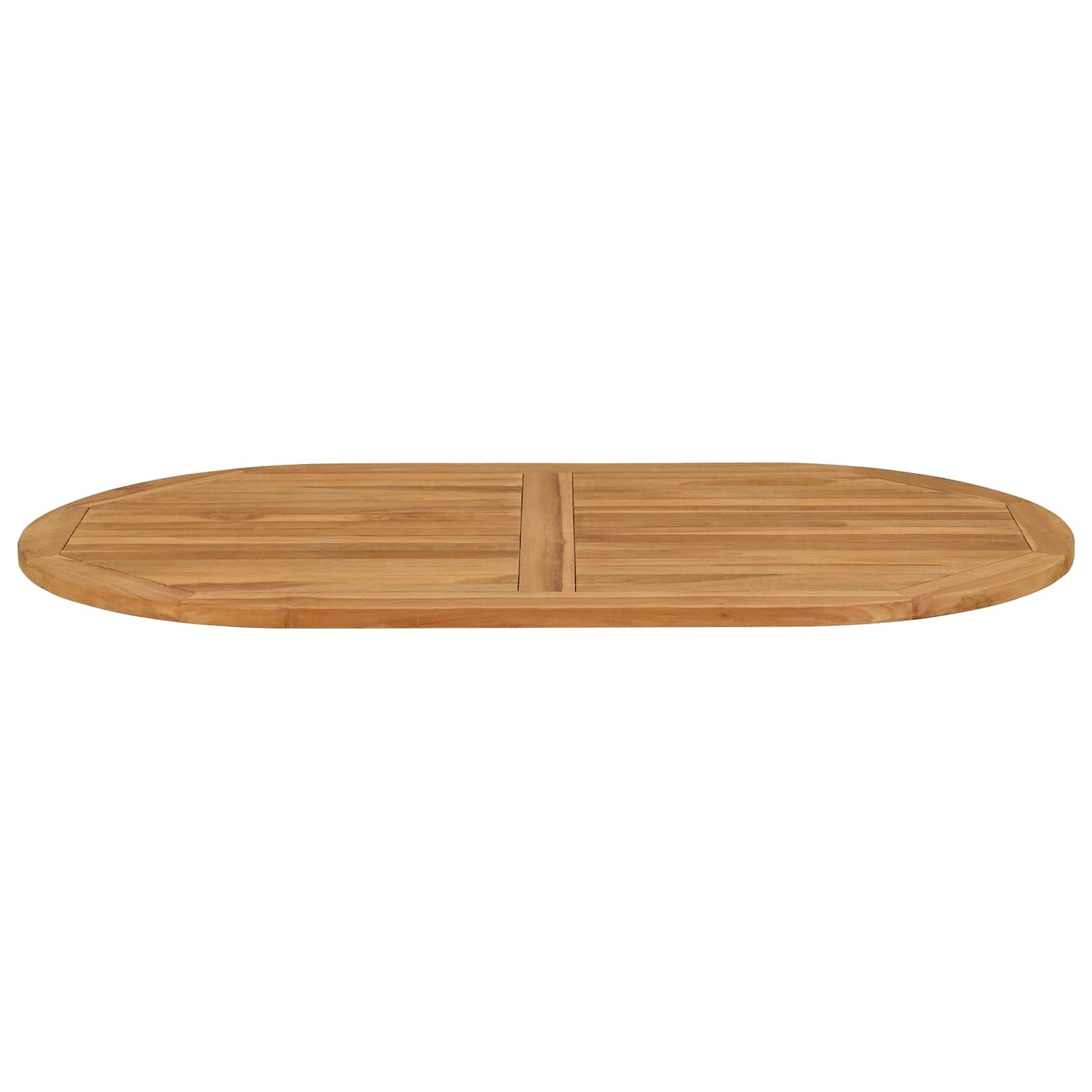 vidaXL Table Top Oval Solid Teak Wood Natural