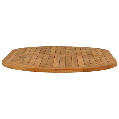 vidaXL Table Top Oval Solid Teak Wood Natural
