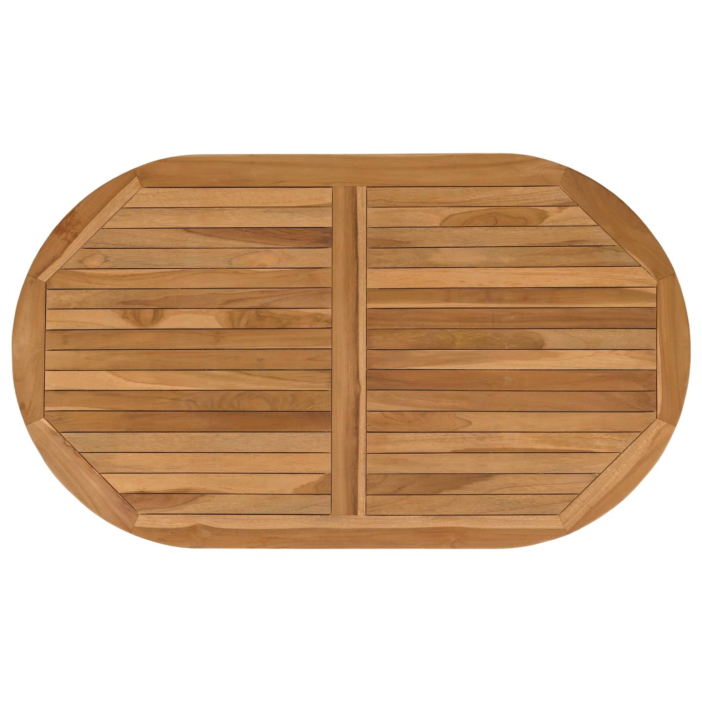 vidaXL Table Top Oval Solid Teak Wood Natural